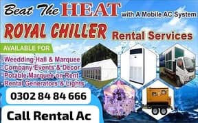 Ac Rent on Lahore/Ac Chiller/Ac Rent/Ac Cabnet for Rent/