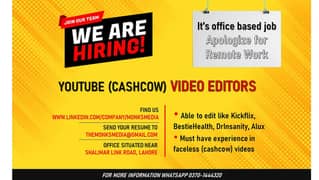 Video Editor Required