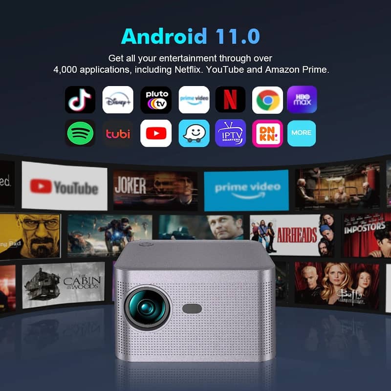 HY350 ANDROID 11.0V SMART PROJECTOR 2GB+32GB 580 ANSI SUPPORT 4K 10