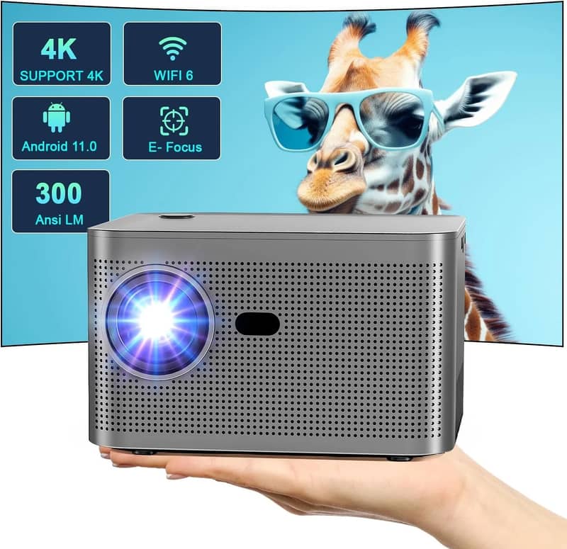 HY350 ANDROID 11.0V SMART PROJECTOR 2GB+32GB 580 ANSI SUPPORT 4K 17