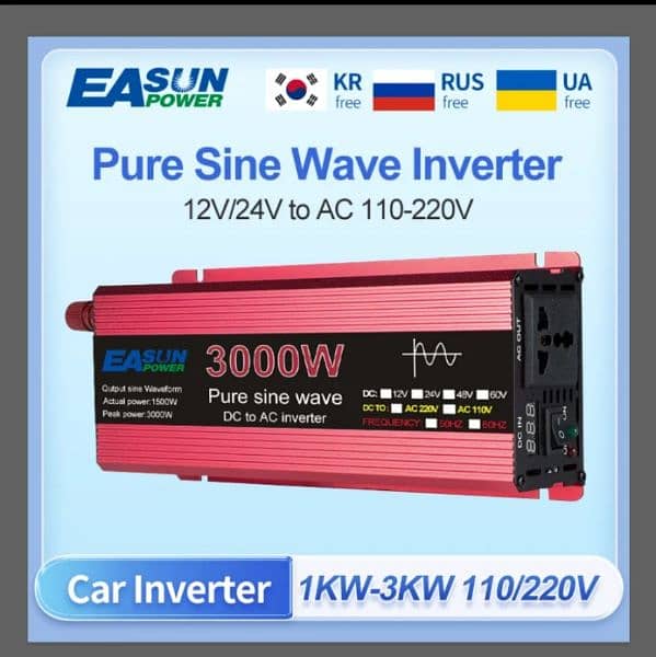 EASUN Pure Sine Wave solar Inverter 12V  To 220V Voltage Electr 0