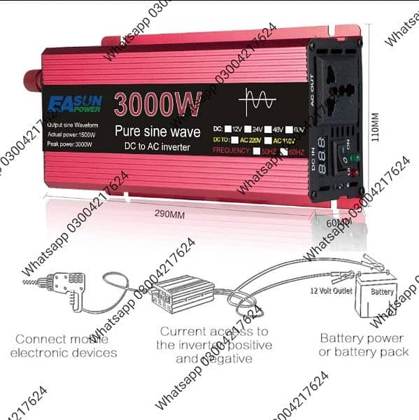 EASUN Pure Sine Wave solar Inverter 12V  To 220V Voltage Electr 3