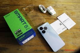 infinix smart 8 pro 4+4GB Rom 128GB Ram