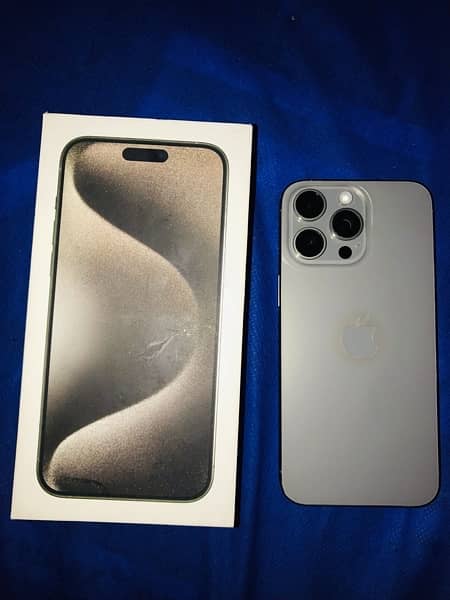 iphone 15 Pro Max Natural Titanium 256Gb Non PTA Btry 98% 1