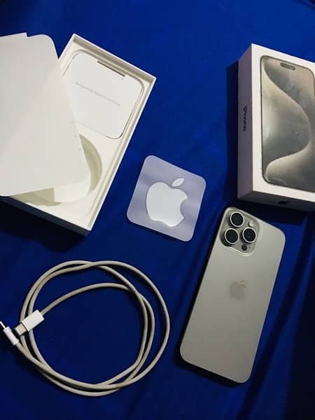 iphone 15 Pro Max Natural Titanium 256Gb Non PTA Btry 98% 2