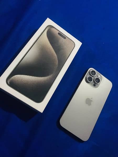 iphone 15 Pro Max Natural Titanium 256Gb Non PTA Btry 98% 3