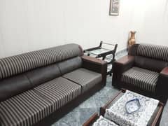 6 seater leather sofa set