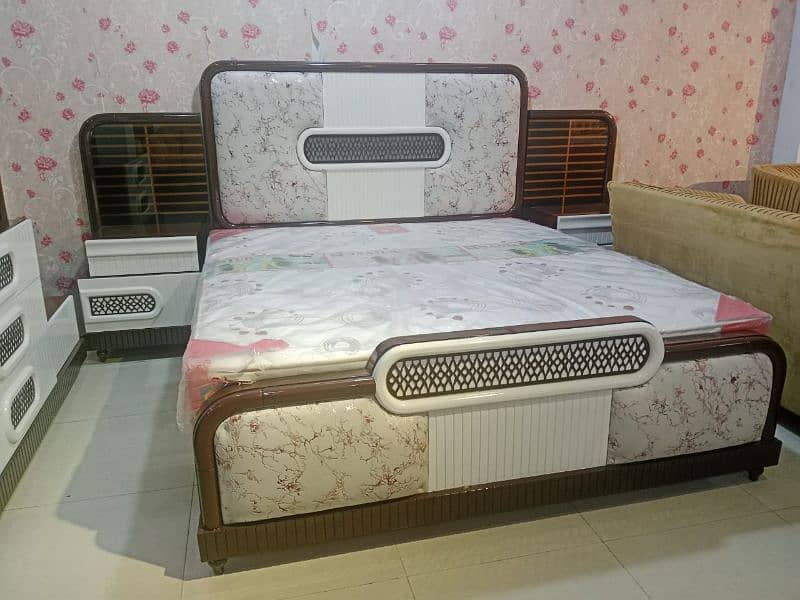 double bed/bed set/furniture/Wooden bed set/glossy bed set 12