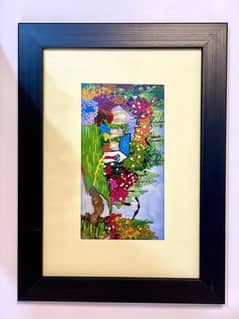 Artists hand embroidered frame