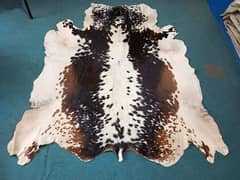 NEW LARGE 100% COWHIDE LEATHER RUGS TRICOLOR COW HIDE SKIN CARPET AREA