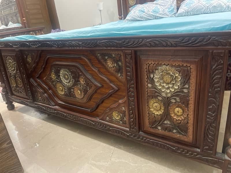 king size pure wood chanioty bed 3