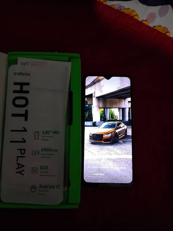 Infinix hot 11 play 4+64box mobile arjent sell 1