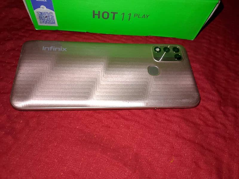 Infinix hot 11 play 4+64box mobile arjent sell 6