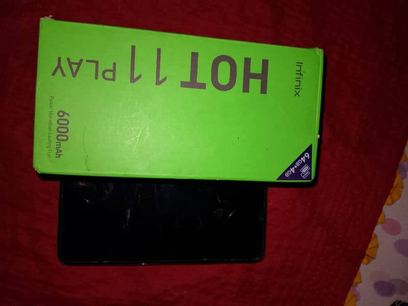 Infinix hot 11 play 4+64box mobile arjent sell 10