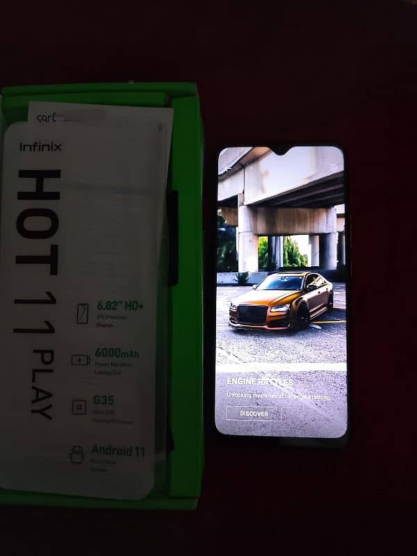 Infinix hot 11 play 4+64box mobile arjent sell 14