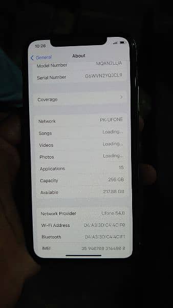 Iphone x pta approved all ok set hai rom 256 10/10 1