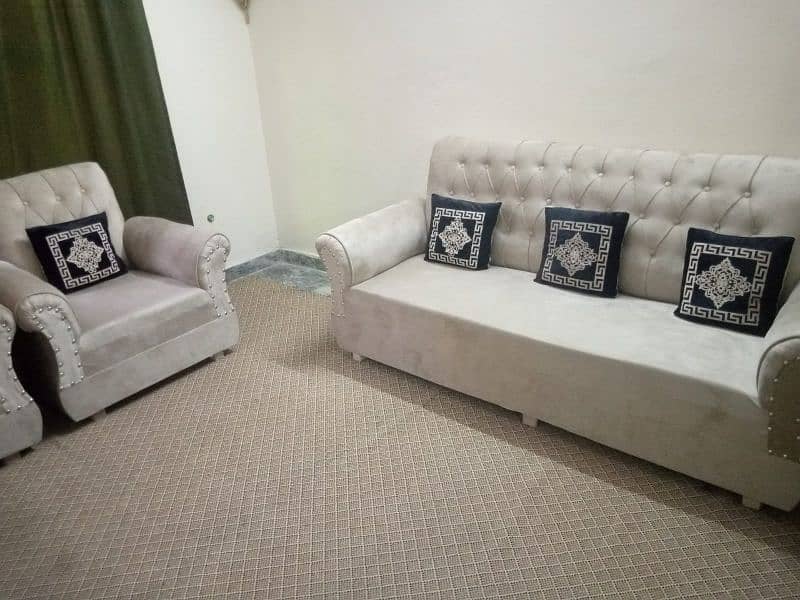 Sofa Set 5 Seater New Velvet With 5 Cushion l Contact 0331-5507990 1