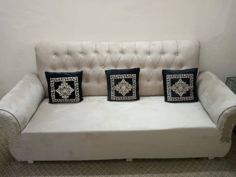 Sofa Set 5 Seater New Velvet With 5 Cushion l Contact 0331-5507990 3