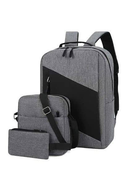 3 in 1 laptop Bag with USB Port Backpack 4