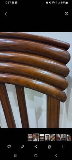 Shesham 8 dinning chairs in original wood grain