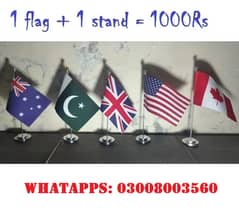 Logo table flag - Custom Dual Table Flags country table flag for visa