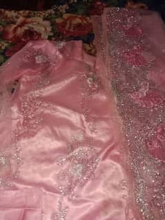 beautiful pink net silk ribbon embroidery dress