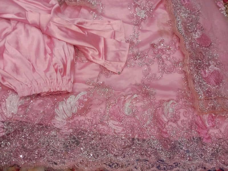 beautiful pink net silk ribbon embroidery dress 2