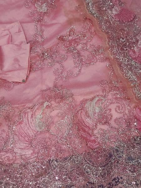 beautiful pink net silk ribbon embroidery dress 3