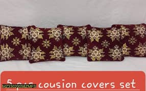 5pcs velvet embroided cushions