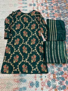 Indian Emborided Silk Dress