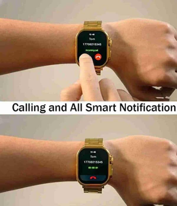 Golden Smart Watch full HD 49mm 1