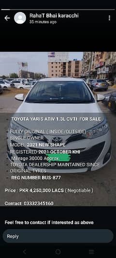 Toyota Yaris 2021 CVTi Total Genuine