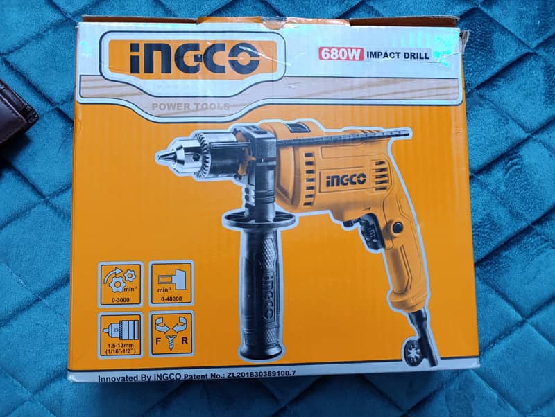 680 Watts Ingco Hammer Drill Machine 13mm New 3