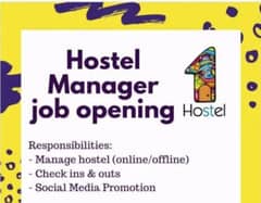 Female Manager require for Girls Hostel