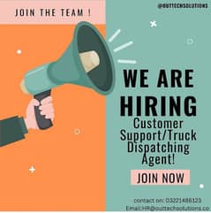 we are hiring truck dispatcer