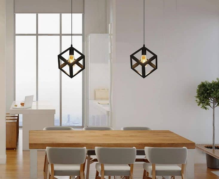 Square cube hanging light, hanging lamp pendant light, ceiling light, 2