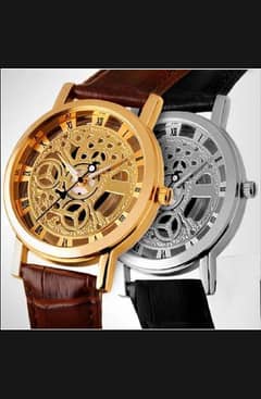 Skeleton Double Sided Glass Watch