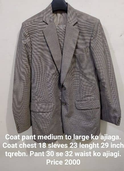 1 Armani casual coat 4 Coat pant 2