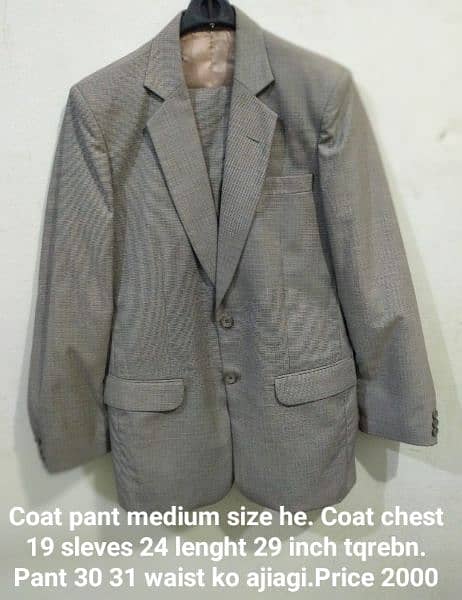 1 Armani casual coat 4 Coat pant 5