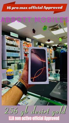 iPhone 16 pro max Approved 256 Gb LLA model Stock Available