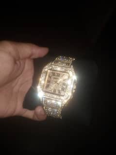 Cartier Diamond Watch Gold.