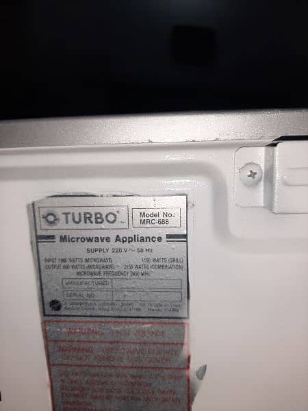 Microwave oven Turbo 1