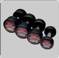 High quality Rubber coated dumbbells in wholesale rate (03047970839)