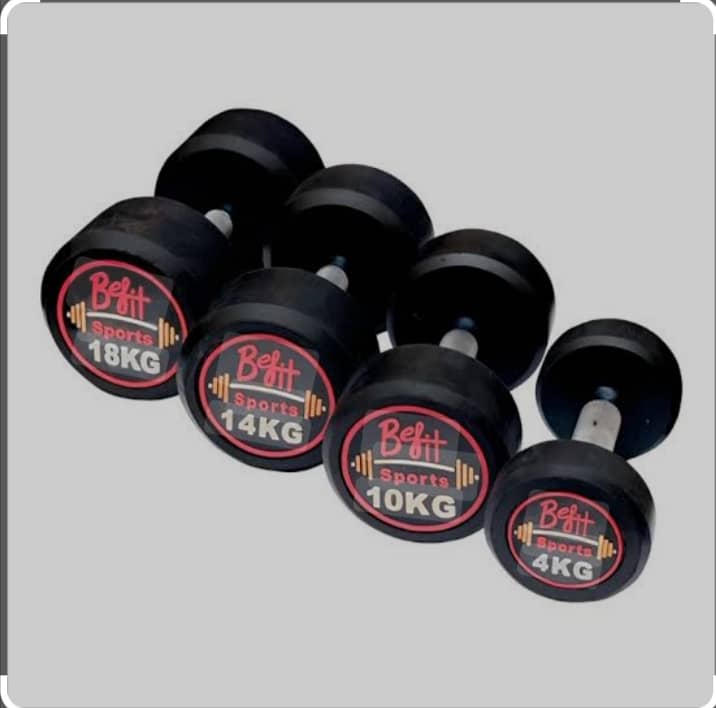 High quality Rubber coated dumbbells in wholesale rate (03047970839) 0