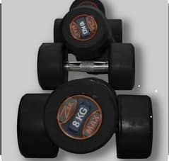 High quality Rubber coated dumbbells in wholesale rate (03047970839)