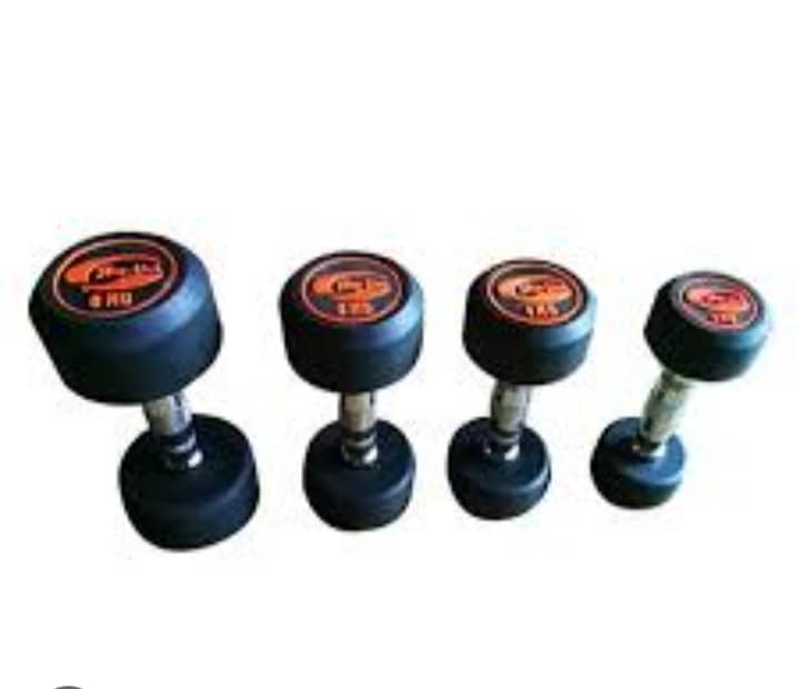 High quality Rubber coated dumbbells in wholesale rate (03047970839) 2