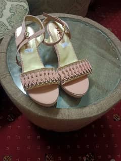 Fancy baby pink and skin heel