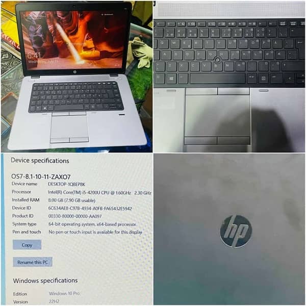 (Hp) Elite Book Core i5 5generation 8/64 sim wala ha 3