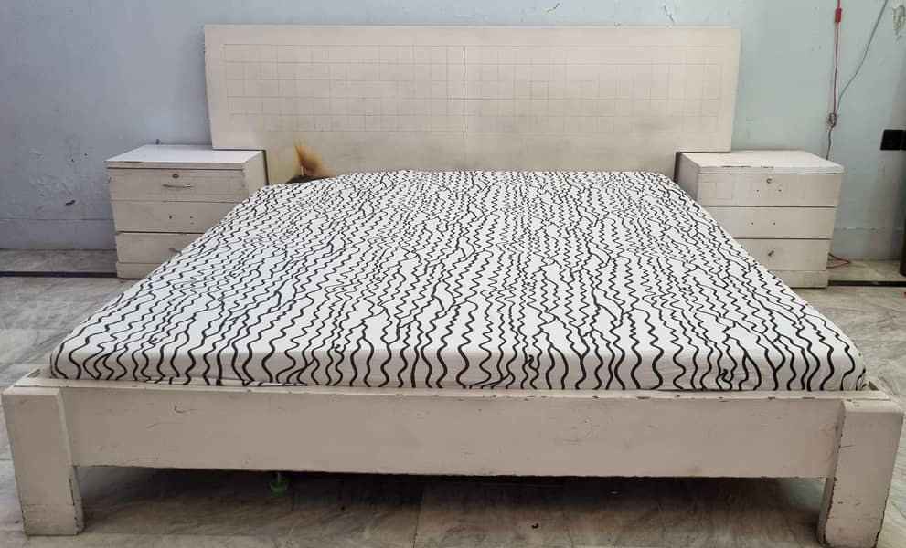 Double Bed with Side Tables and Mattress 3334549675 2