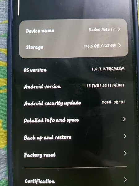 Redmi note 11    6/128 3